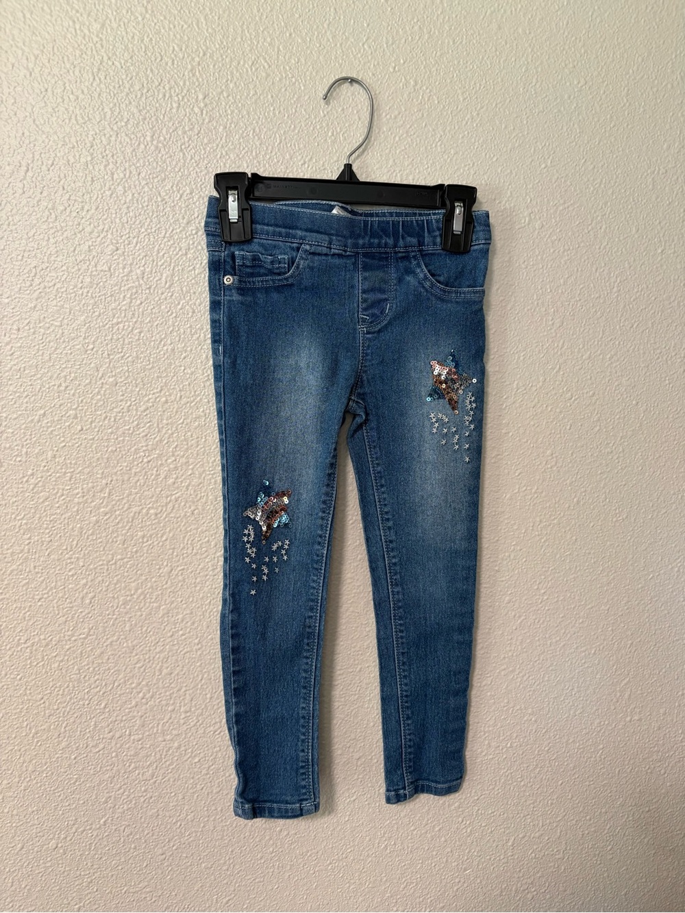 Kids Blue Sequin Star Jeans 4T